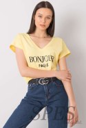 T-shirt Damski Model FA-TS-7142.37P Light Yellow - Fancy