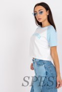 T-shirt Damski Model FA-TS-7708.44 White/Blue - Fancy