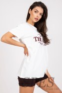 T-shirt Damski Model FA-TS-7720.43P White/Brown - Fancy