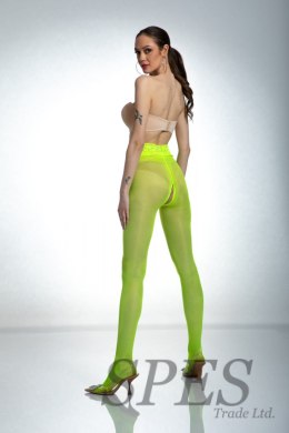 Rajstopy Model Hip Lace Fluo Yellow 30 DEN Yellow - Amour