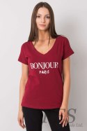 T-shirt Damski Model FA-TS-7161.32P Bordo - Fancy