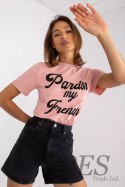 T-shirt Damski Model FA-TS-7677.91P Light Pink - Fancy