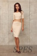 Spódnica Komplet Model BEZ KOM0011 Beige - Roco Fashion