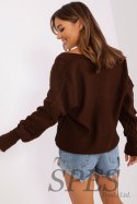 Sweter Damski Model BA-SW-8005.00P Dark Brown - Badu