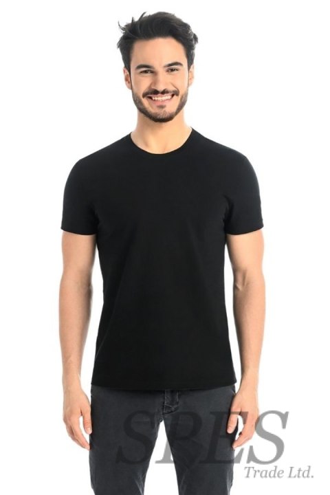 T-shirt Męski Model Luca 1502 Black - Teyli