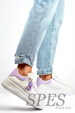 Buty Sportowe Model LL23171PU White/Violet - PRIMO