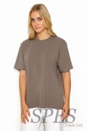 T-shirt Damski Model M826 Brown - Makadamia