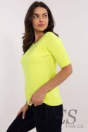 Sweter Damski Model DHJ-SW-9316.02P Fluo Yellow - Italy Moda