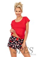 Piżama Damska Model Santi 1/2 Red - Donna