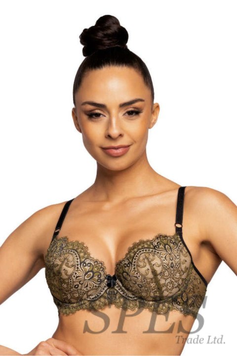 Biustonosz push up Biustonosz Push-up Model Chelsea M-3703/11 Khaki/Black - Mat