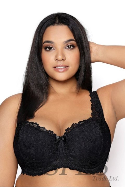 Biustonosz push up Biustonosz Usztywniany Model Carmela Big M-053/22 Black - Mat