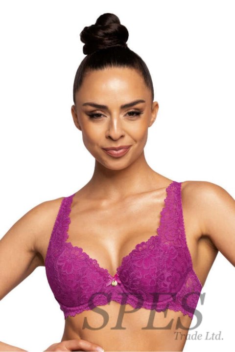 Biustonosz push up Biustonosz Usztywniany Model Carmela M-053/22 Magenta - Mat