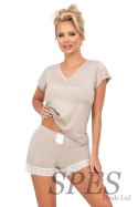 Piżama Damska Model Simply 1/2 Light Beige - Donna