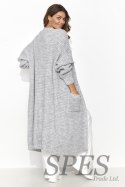 Sweter Kardigan Model NU_S99 Grey Melange - Numinou