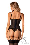 Komplet Gorset Model Serena Love Corset Black - Obsessive