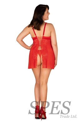 Komplet Model Blossmina Chemise Red - Obsessive