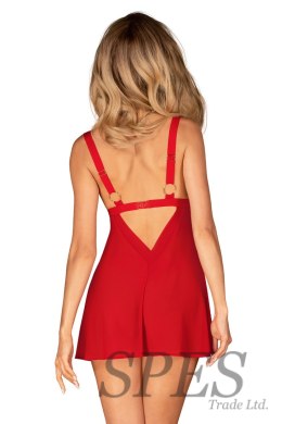 Komplet Model Elianes Babydoll Red - Obsessive