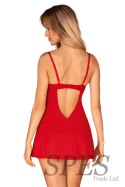 Komplet Model Ingridia Chemise Red - Obsessive