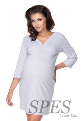 Koszulka nocna Koszula Nocna Ciążowa Model 0157 Grey - PeeKaBoo