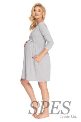 Koszulka nocna Koszula Nocna Ciążowa Model 0178 Grey - PeeKaBoo