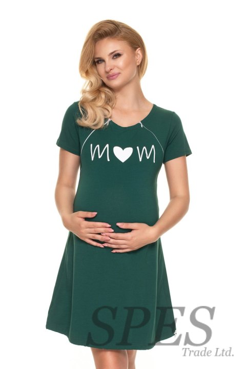 Koszulka nocna Koszula Nocna Ciążowa Model 0190 Green - PeeKaBoo