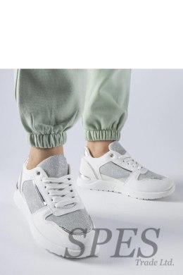 Białe sneakersy z ozdobną nitką Facondo - Solea