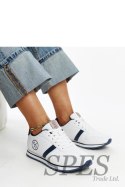 Biało-granatowe sneakersy damskie CROSS JEANS - Solea