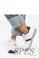 Biało-granatowe sneakersy damskie CROSS JEANS - Solea