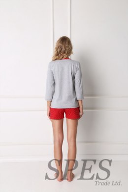 Piżama Cookie Short Grey-Red