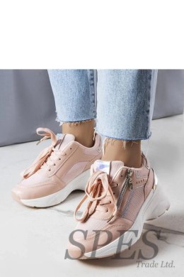 Różowe sneakersy na koturnie Stacey - Solea