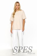 T-shirt Damski Model M826 Light Beige - Makadamia