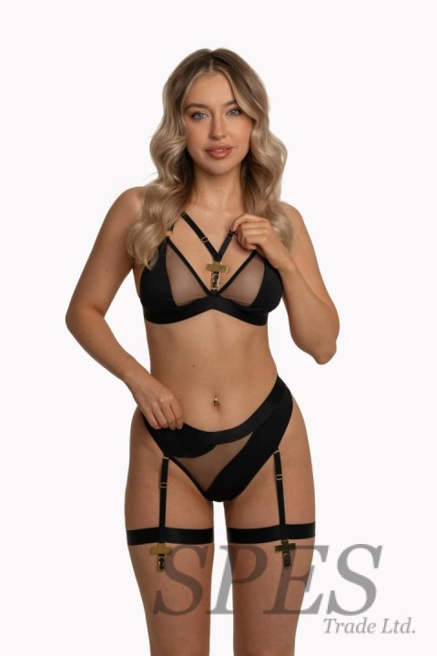 SEILA set black (bra+string)