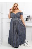 Sukienka Model Walentina Lux 001117. Disco Silver/Blue - With You