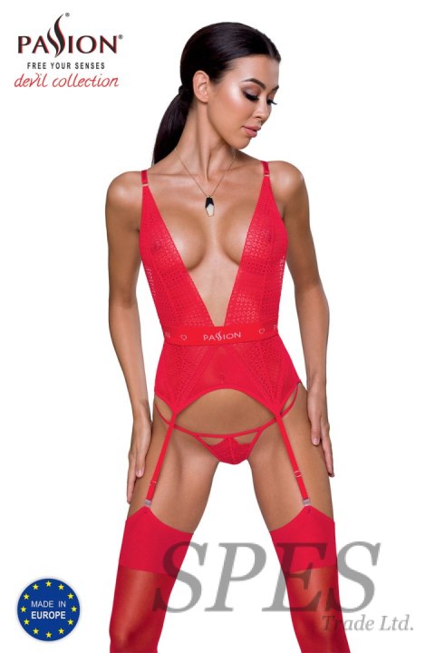 Komplet Model Mirajane corset Red - Passion