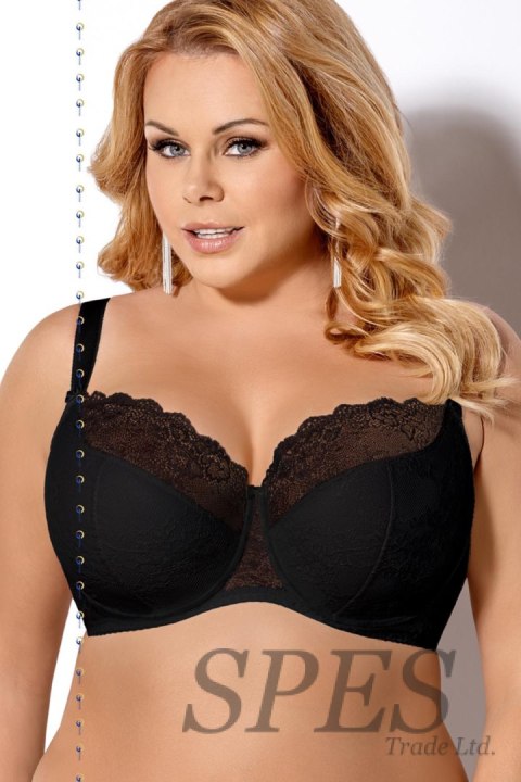 Biustonosz Soft Biustonosz Semi-Soft Model K357 Blanca Black - Gorsenia Lingerie