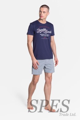 Piżama Męska Model Laze 38868-59X Navy/Grey - Henderson