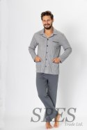 Piżama Męska Model Ambroży 196 Grey Melange - M-Max