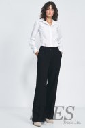 Czarne spodnie typu wide leg SD81 Black - Nife