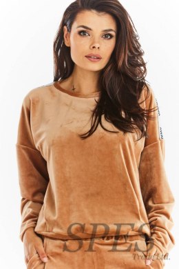 Bluza Damska Model A374 Beige Welur - awama