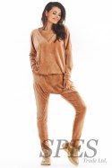 Bluza Damska Model A376 Beige Welur - awama