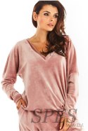 Bluza Damska Model A376 Pink Welur - awama