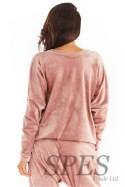 Bluza Damska Model A376 Pink Welur - awama