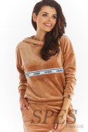 Bluza Damska Model A371 Beige Welur - awama