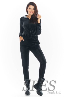 Bluza Damska Model A373 Black Welur - awama