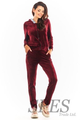 Bluza Damska Model A373 Bordo Welur - awama