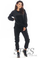 Bluza Damska Model A374 Black Welur - awama