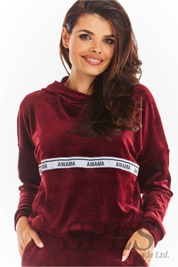 Bluza Damska Model A371 Bordo Welur - awama