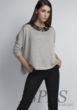 Sweter Damski Model Abigail SWE040 Grey - MKM