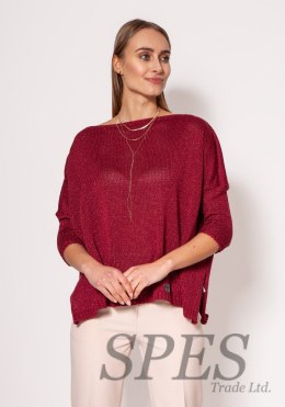 Sweter Damski Model SWE040 Bordo - MKM