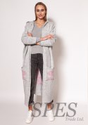 Sweter Kardigan Model PA020 Light Grey - MKM